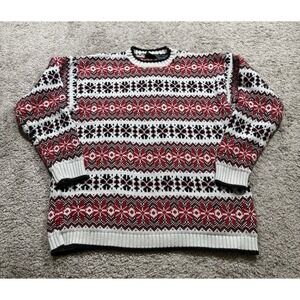 Liz Wear Vintage Nordic Heavyweight‎ Sweater Holiday Christmas M Cozy
